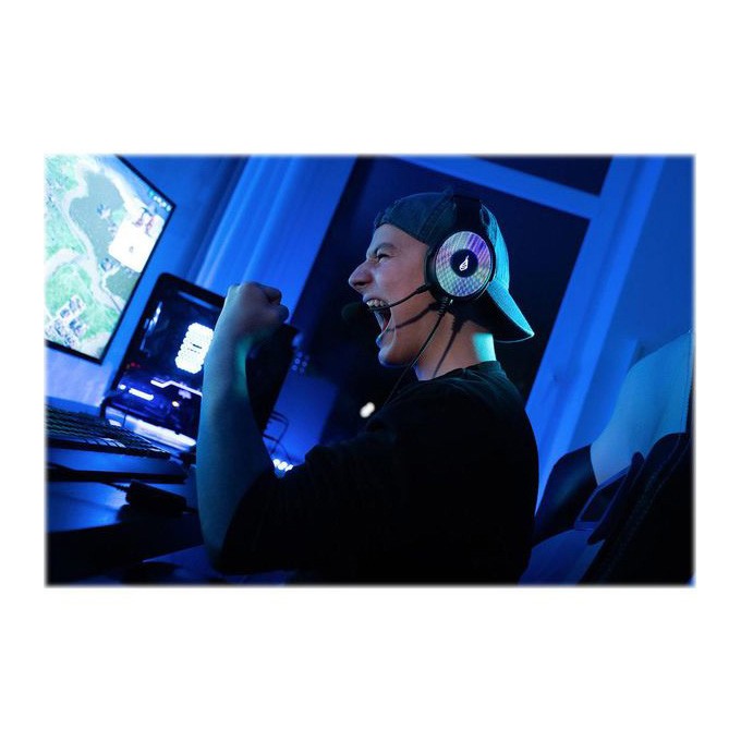 Surefire Harrier 360, słuchawki z odłączanym mikrofonem, przewodowaczarna, 7.1 surround sound (Virtual), USB