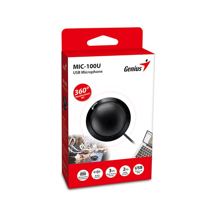 Genius mikrofon konferencyjny MIC-100U, czarna, USB