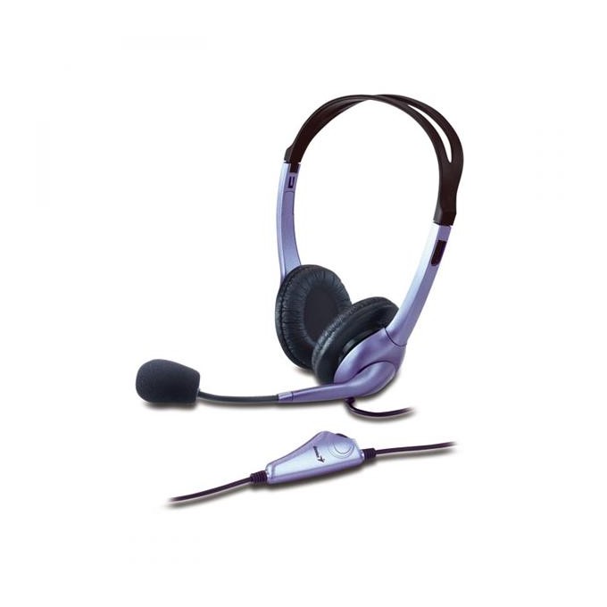 Genius HS-04S, słuchawki z mikrofonem, przewodowaczarno-srebrna, 2x 3.5 mm jack