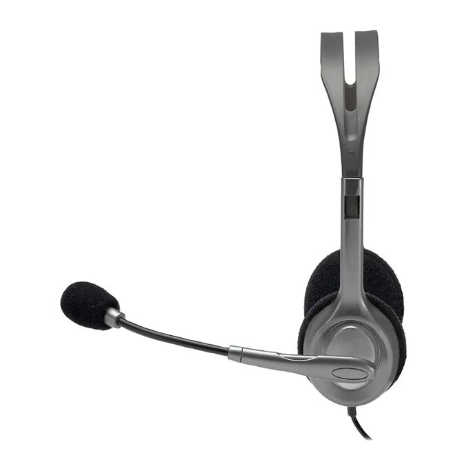 Logitech Stereo H110, słuchawki z mikrofonem, przewodowaszara