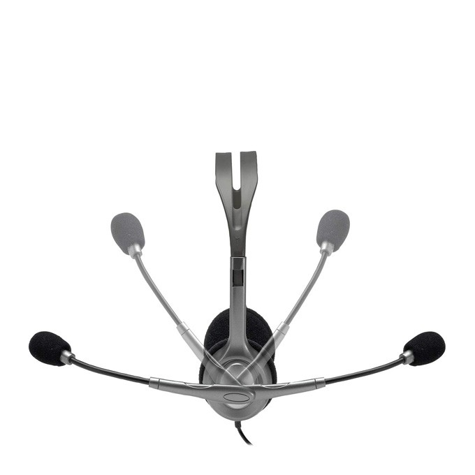 Logitech Stereo H110, słuchawki z mikrofonem, przewodowaszara