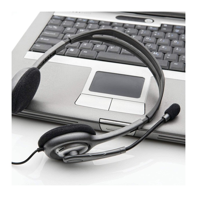 Logitech Stereo H110, słuchawki z mikrofonem, przewodowaszara