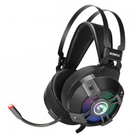Marvo HG9015G, słuchawki z mikrofonem, przewodowaczarna, 7.1 (virtual), USB