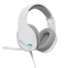Marvo H8618, słuchawki z mikrofonem, przewodowabiała, 2.0, podświetlane, USB
