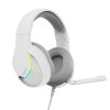 Marvo H8618, słuchawki z mikrofonem, przewodowabiała, 2.0, podświetlane, USB