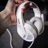 Marvo H8618, słuchawki z mikrofonem, przewodowabiała, 2.0, podświetlane, USB