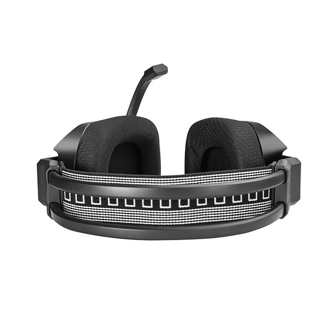 Marvo H8619, słuchawki z mikrofonem, przewodowaczarna, podświetlona, 3.5 mm jack + rozdvojka, EOL