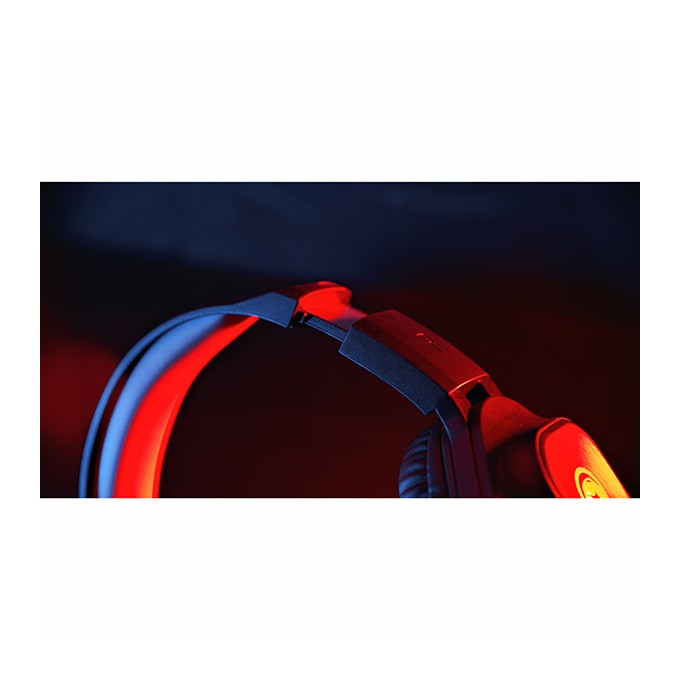 Marvo HG8929, słuchawki z mikrofonem, przewodowaczarna, podświetlona, 3.5 mm jack + rozdvojka + USB