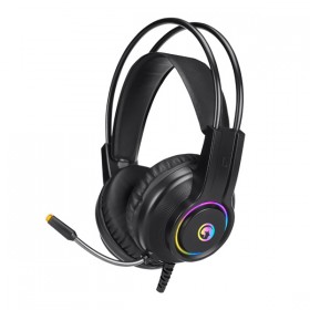 Marvo HG8935, słuchawki z mikrofonem, przewodowaczarna, podświetlona, USB
