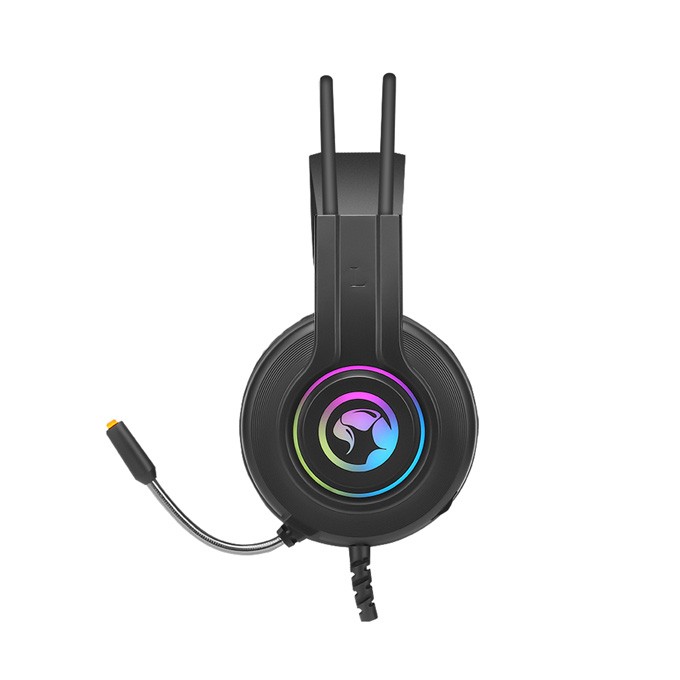 Marvo HG8935, słuchawki z mikrofonem, przewodowaczarna, podświetlona, USB