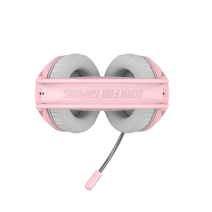 Marvo HG8936, słuchawki z mikrofonem, przewodowaróżowa, podświetlona, 3.5 mm jack + USB