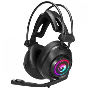Marvo HG9056, słuchawki z mikrofonem, przewodowaczarna, do gry, podświetlenie, 7.1 Virtual typ, EOL