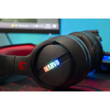 Marvo HG9065, słuchawki z mikrofonem, przewodowaczarna, 7.1 (virtual), do gry