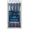 Pióro kulkowe Schneider ONE Hybrid C 0,5 mm, 4 szt., pudełko z zawieszką, mix kolorów