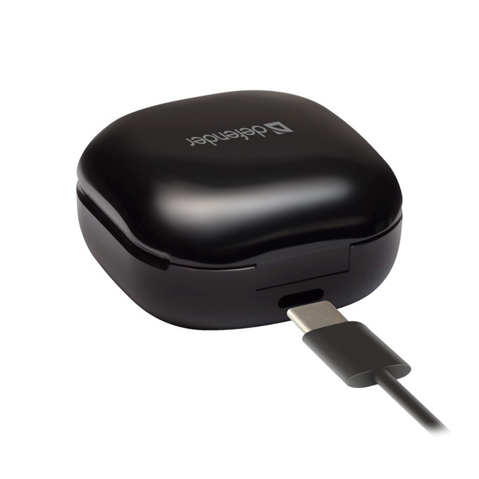 Defender Twins 910, słuchawki z mikrofonem, bezprzewodowaczarna, douszne, BT 5.1, TWS, etui ładujące typ bluetooth