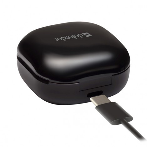 Defender Twins 910, słuchawki z mikrofonem, bezprzewodowaczarna, douszne, BT 5.1, TWS, etui ładujące typ bluetooth