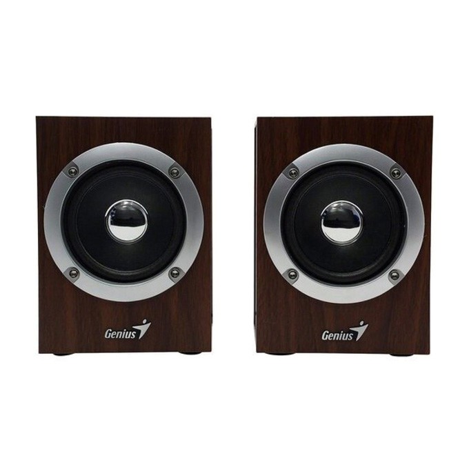 Genius głośniki SP-HF280, 2.0, 6W, brązowe, regulacja głośności, 3,5 mm jack (USB), 100Hz~20kHz