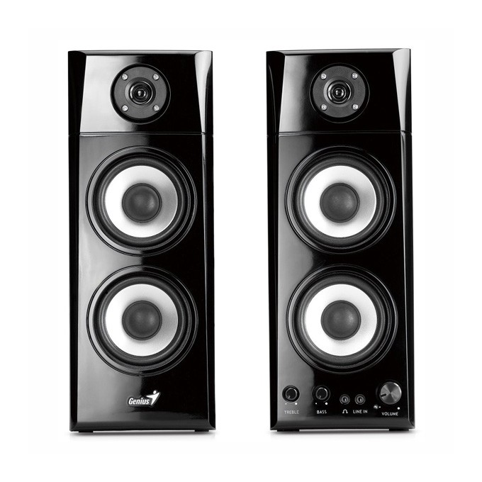 Genius głośniki SP-HF1800A v2, 2.0, 60W, czarne, regulacja głośności, drewniane, EOL