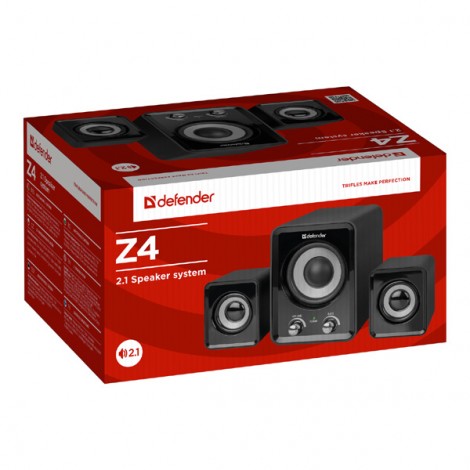 Defender głośniki Z4, 2.1, 11W, czarne, regulacja głośności, regulacja basu, 50Hz~20kHz Defender głośniki Z4, 2.1, 11W, czarne, regulacja głośności, regulacja basu, 50Hz~20kHz