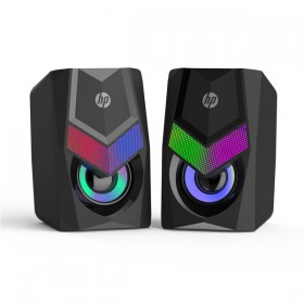 HP głośniki DHE-6000, 2.0, 6W, czarny, regulacja głośności, stołowy, 3,5 mm jack (USB), podświetlane, 