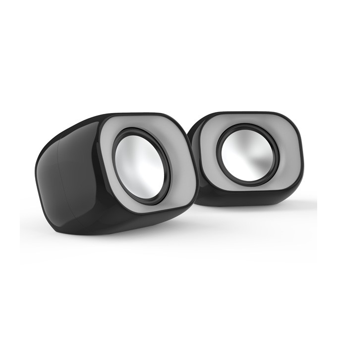 HP głośniki DHS-2111, 2.0, 6W, czarne, regulacja głośności, plastikowe