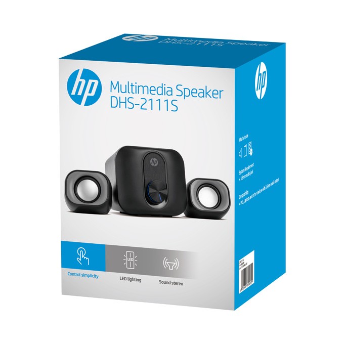 HP głośniki DHS-2111S, 2.1, 11W, czarne, regulacja głośności, plastikowe