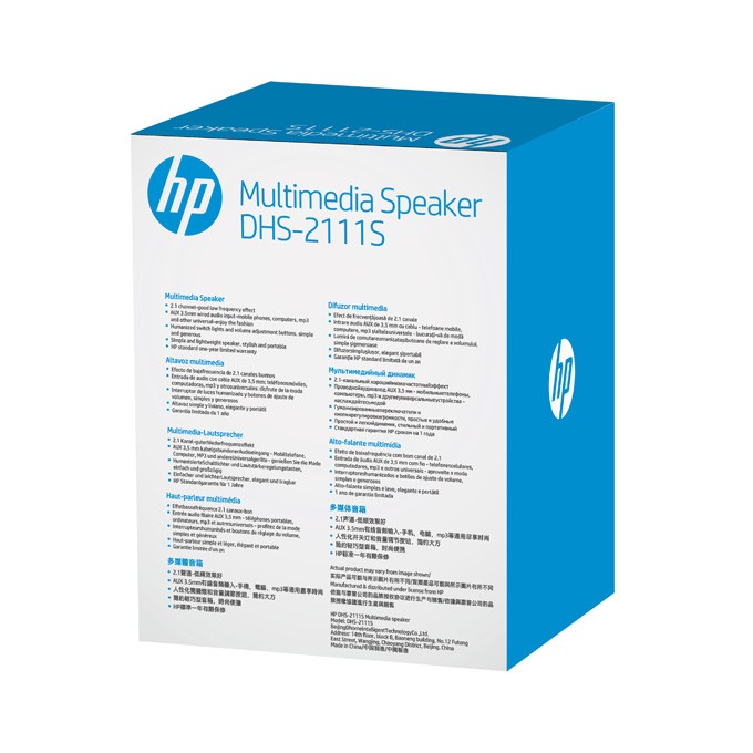 HP głośniki DHS-2111S, 2.1, 11W, czarne, regulacja głośności, plastikowe