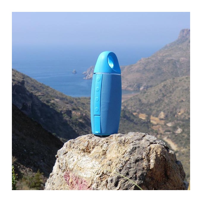 YZSY Głośnik bluetooth FLABO, 2x5W, niebieski, regulacja głośności, EOL