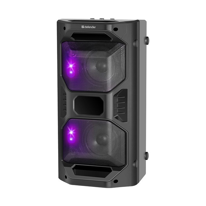 Defender głośnik Rage, Li-Ion, 2.0, 50W, czarny, regulacja głośności, LED, BT 5.0, TWS, pilot w zestawie, 