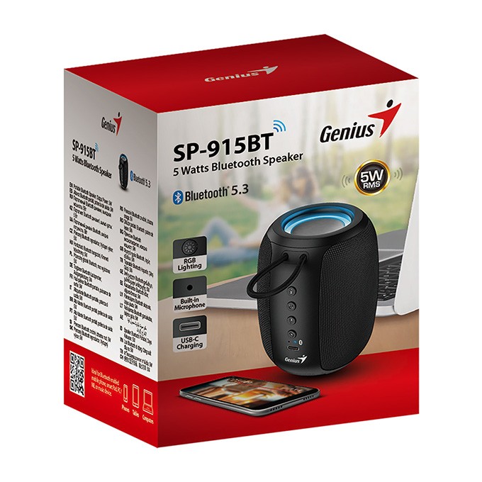 Genius głośnik SP-915BT, 1.0, 5W, czarny, COPILOT