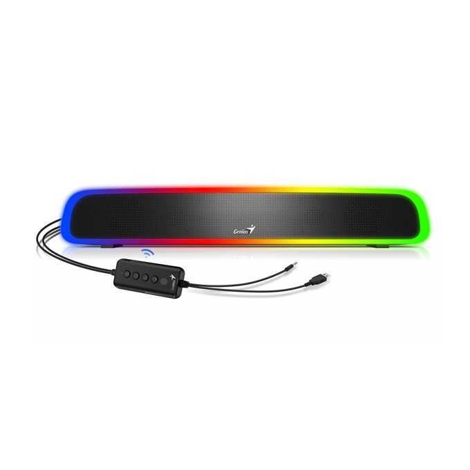 Genius Soundbar 200BT, 2.0, 4W, czarny, podświetlane
