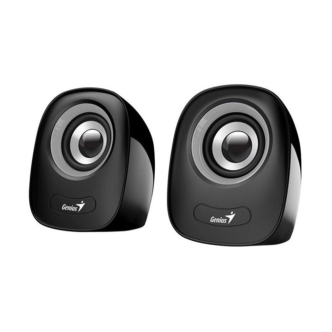 Genius głośniki SP-Q160, 2.0, 6W, czarno-szary, regulacja głośności, stołowy, 3,5 mm jack (USB), 150Hz-20kHz