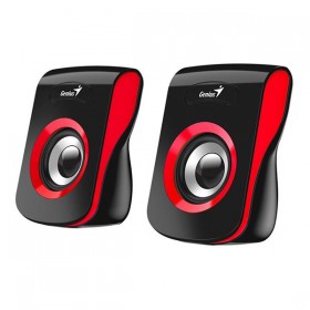 Genius głośniki SP-Q180, 2.0, 6W, czarno-czerwony, regulacja głośności, stołowy, 150Hz-20kHz, EOL
