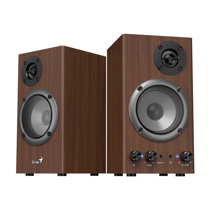 Genius głośniki SP-HF 500B, 2.0, 16W, brązowy, regulacja głośności, drewniane, 40Hz-20kHz
