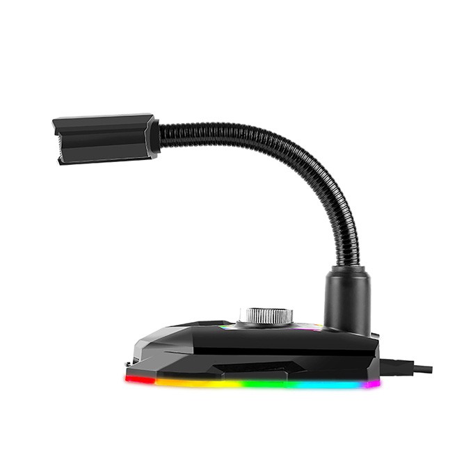 Marvo, do gry mikrofon, MIC-05, regulacja głosności, czarny, Rainbow LED, uchwyt na telefon