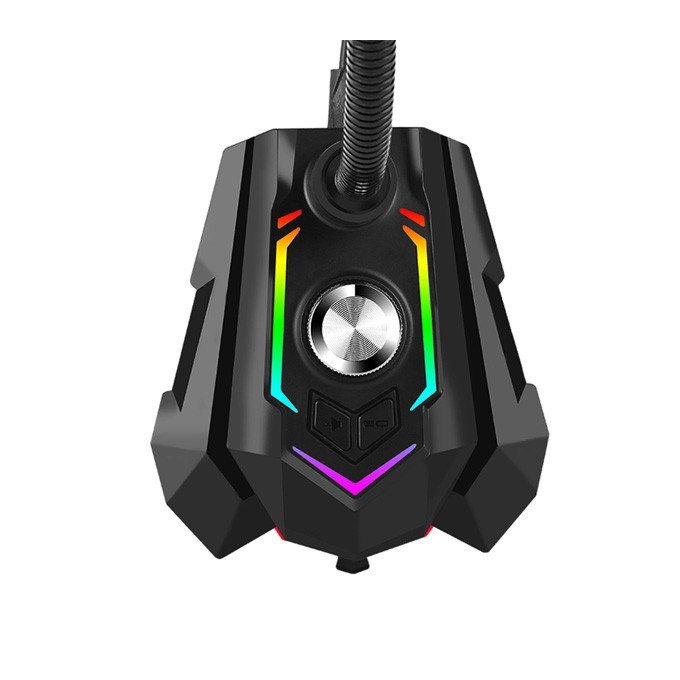 Marvo, do gry mikrofon, MIC-05, regulacja głosności, czarny, Rainbow LED, uchwyt na telefon