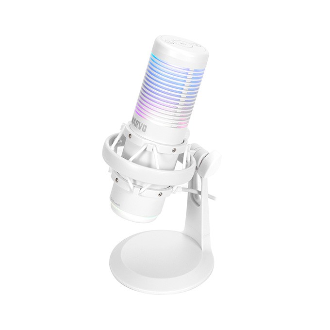 Marvo, gamingowy mikrofon, BLAST 60 White, biały, Podświetlenie RGB, wejście słuchawkowe