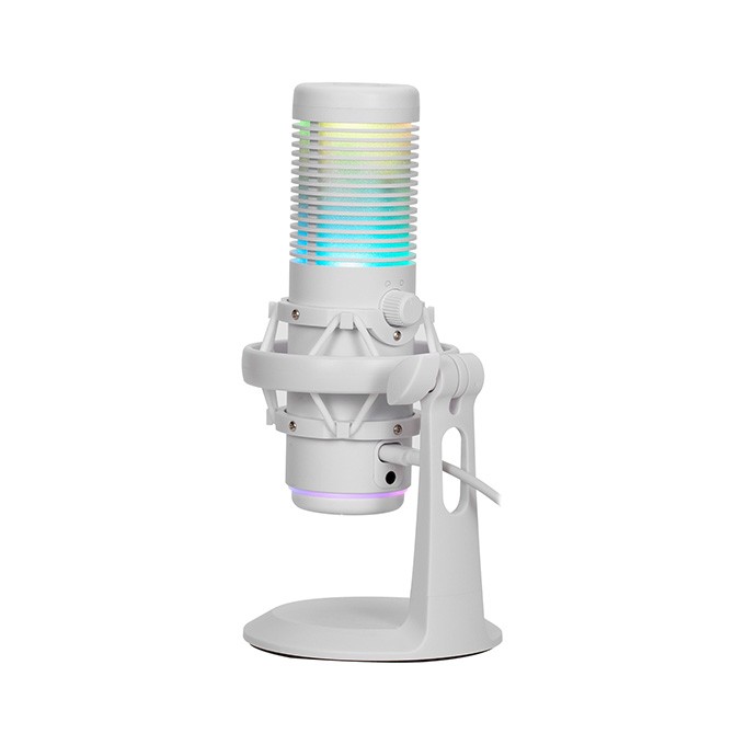 Marvo, gamingowy mikrofon, BLAST 60 White, biały, Podświetlenie RGB, wejście słuchawkowe