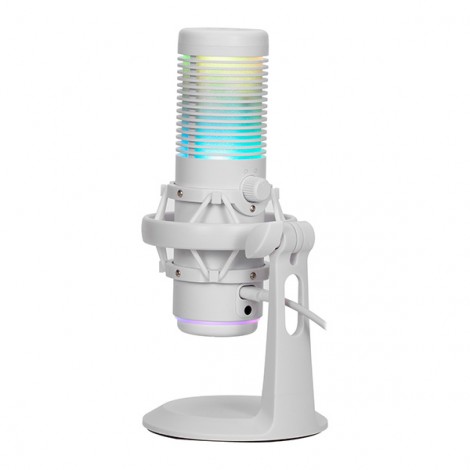 Marvo, gamingowy mikrofon, BLAST 60 White, biały, Podświetlenie RGB, wejście słuchawkowe