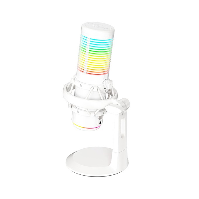 Marvo, gamingowy mikrofon, BLAST 60 White, biały, Podświetlenie RGB, wejście słuchawkowe