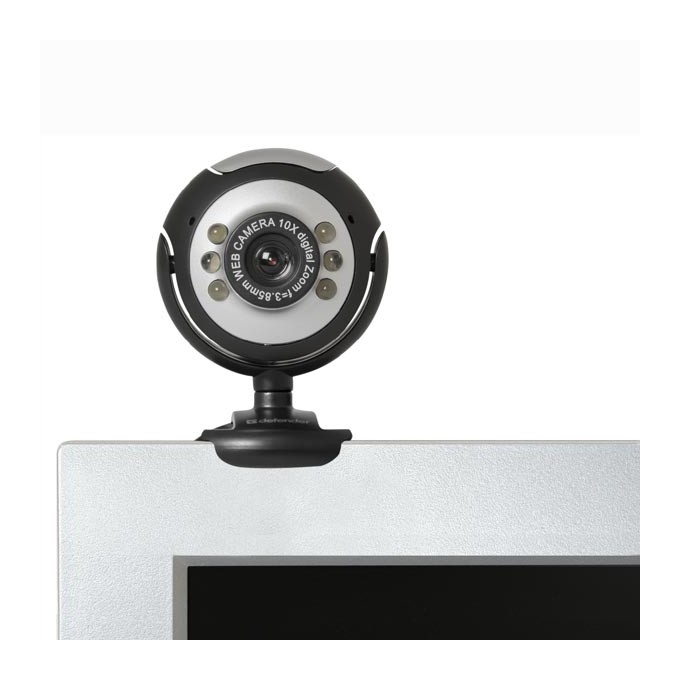 Defender Web kamera C-110, 0.3 Mpix, USB 2.0, czarno-szara, na notebook/LCD