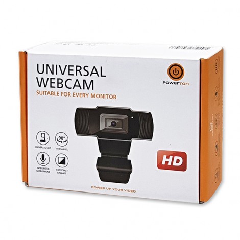 Powerton HD Webkamera PWCAM1, 720p, USB, czarna
