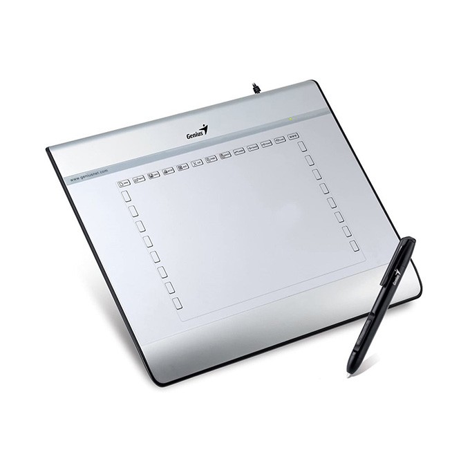 Genius, EasyPen i608, kabelový, 5120 lpi, srebrno-czarny