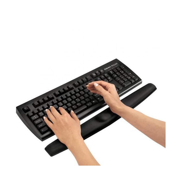 Dywanik klawiatura, ergonomiczna, czarna, Fellowes