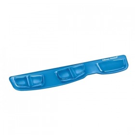 Podkładka do klawiatury Fellowes Health-V Crystal ergonomiczna żelowa, niebieska, Fellowes, 46.6x8.6 cm