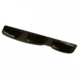 Podkładka do klawiatury Fellowes Health-V Crystal ergonomiczna żelowa, czarna, Fellowes, 46.6x8.6 cm
