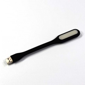 Lampka dla notebooka, gumowe, czarne, USB, LED
