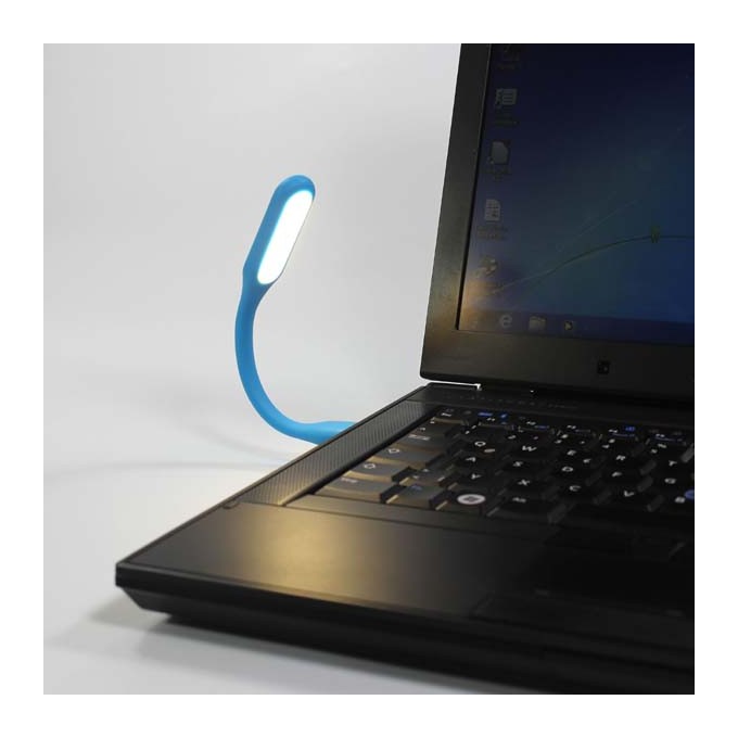 Lampka dla notebooka, gumowe, czarne, USB, LED