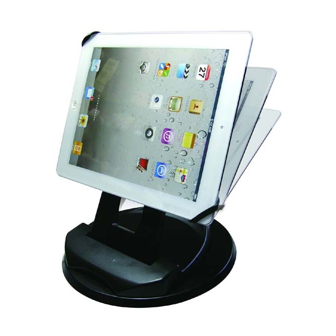 Stojak pod tablet, obrotowy, czarny, do iPady i tablety od 6-11"