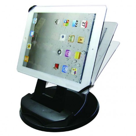 Stojak pod tablet, obrotowy, czarny, do iPady i tablety od 6-11"